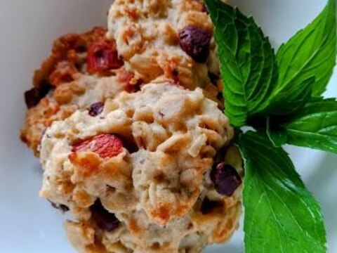 はちみつ香るお豆腐入りのオートミールチョコクッキー